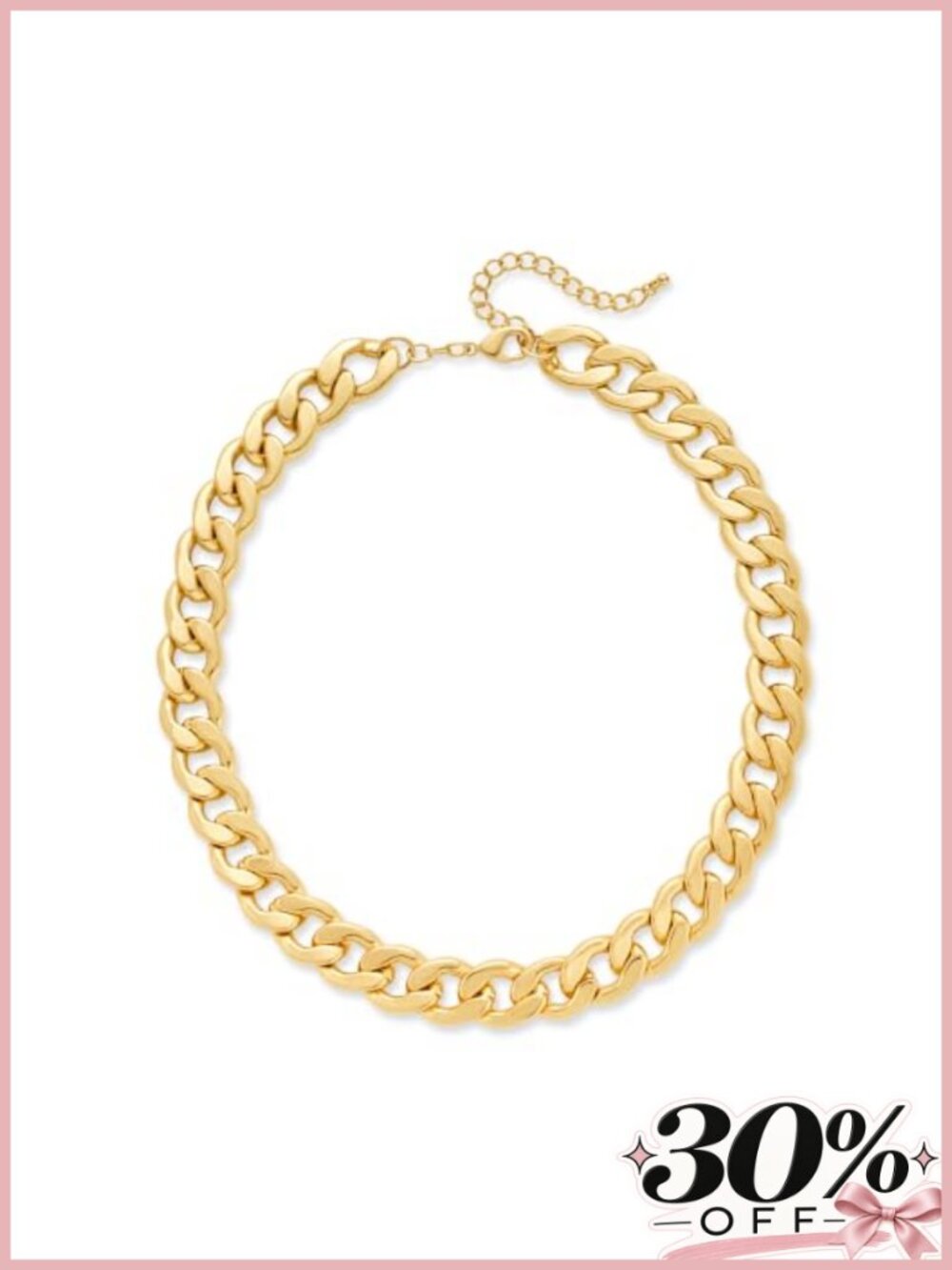 14K Gold Plated Chunky Figaro Chain Necklace for Women Choker Layering